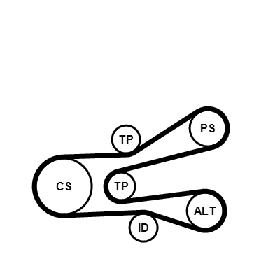 Kit Cinghie Poly-V - 6PK1440K1 CONTINENTAL CTAM