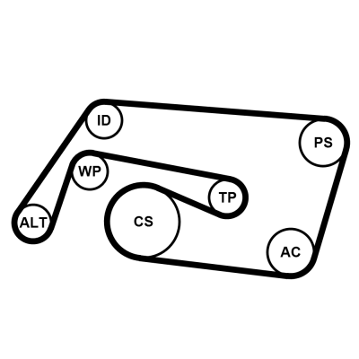 Kit Cinghie Poly-V - 6PK2260K2 CONTINENTAL CTAM