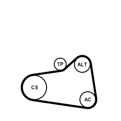 Kit Cinghie Poly-V - 6PK905 EXTRA K1 CONTINENTAL CTAM