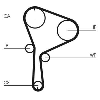 Водяной насос + комплект зубчатого ремня - CT1064WP2 CONTINENTAL CTAM