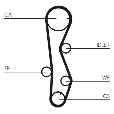 Pompa acqua + Kit cinghie dentate - CT1099WP1 CONTINENTAL CTAM