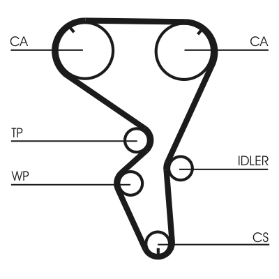 Timing Belt - CT1101 CONTINENTAL CTAM