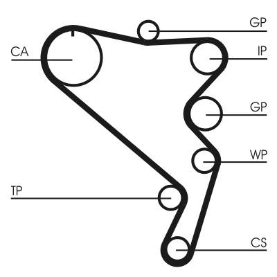 Timing Belt Set - CT1120K1 CONTINENTAL CTAM