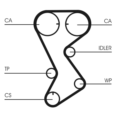 Зубчатый ремень - CT1144 CONTINENTAL CTAM
