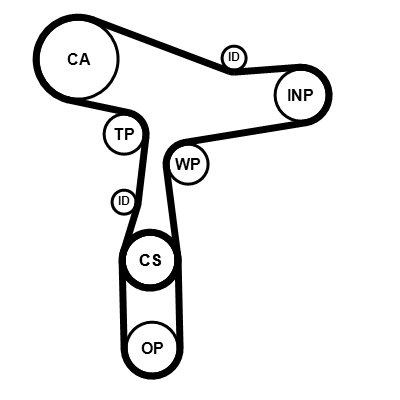 Water Pump & Timing Belt Set - CT1168WP8PRO CONTINENTAL CTAM