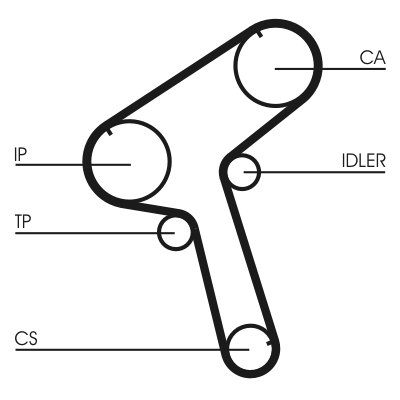 Cinghia dentata - CT843 CONTINENTAL CTAM
