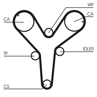 Cinghia dentata - CT844 CONTINENTAL CTAM