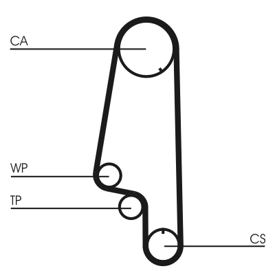 Зубчатый ремень - CT845 CONTINENTAL CTAM