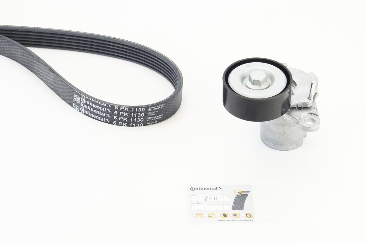 V formos rumbuotas diržas, komplektas - 6PK1130K3 CONTINENTAL CTAM