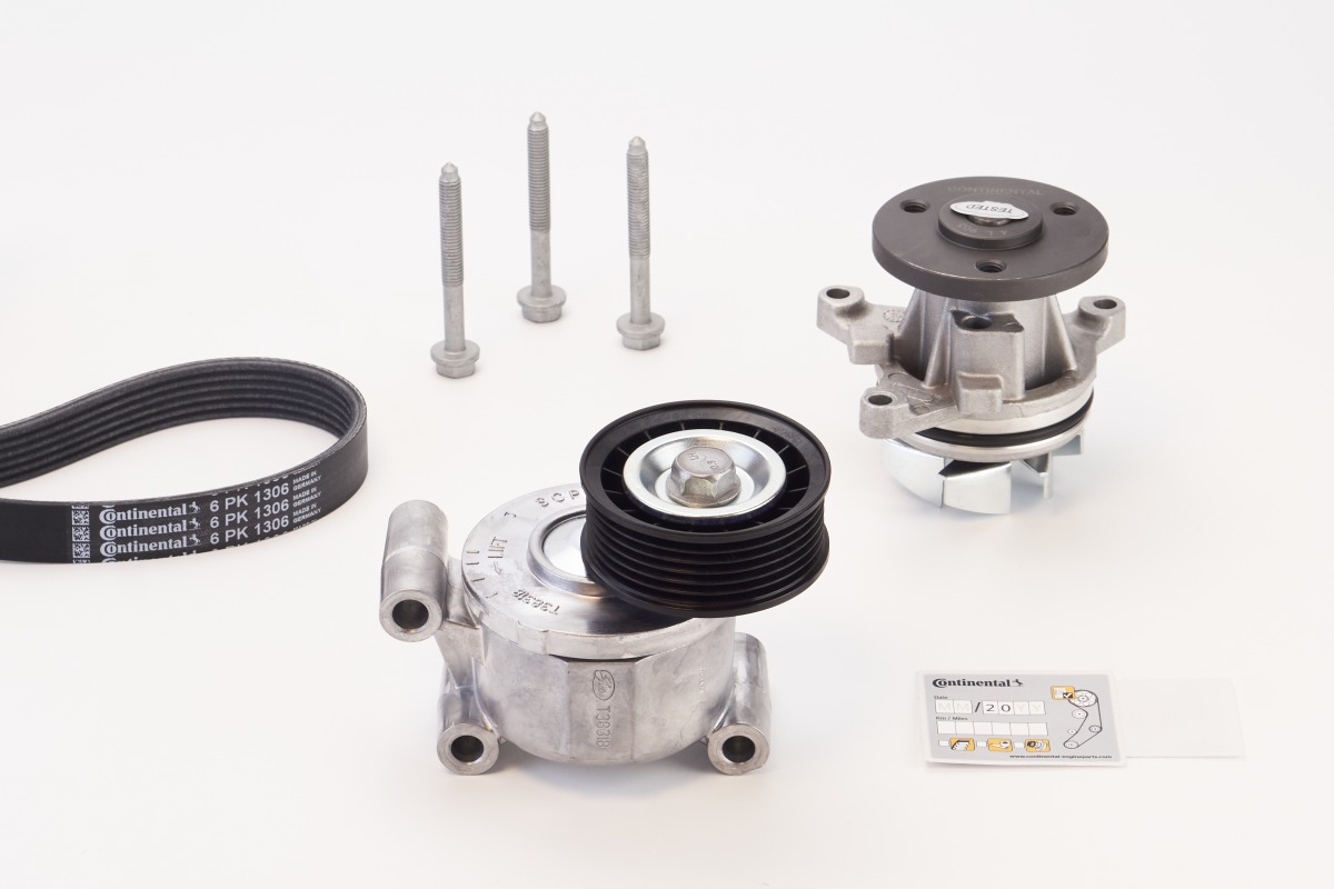 Water Pump + V-Ribbed Belt Set - 6PK1306WP1 CONTINENTAL CTAM
