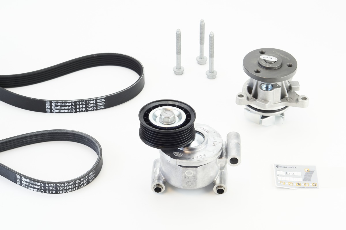 Water Pump + V-Ribbed Belt Set - 6PK1306WP2 CONTINENTAL CTAM