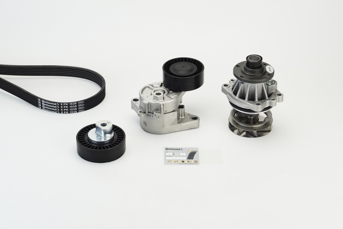 Water Pump + V-Ribbed Belt Set - 6PK1538WP1 CONTINENTAL CTAM