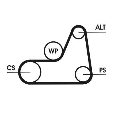 Keilrippenriemensatz - 6PK1042 ELAST T1 CONTINENTAL CTAM
