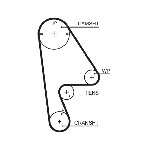 Timing Belt - 5409XS GATES