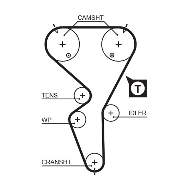 Timing Belt - 5458XS GATES