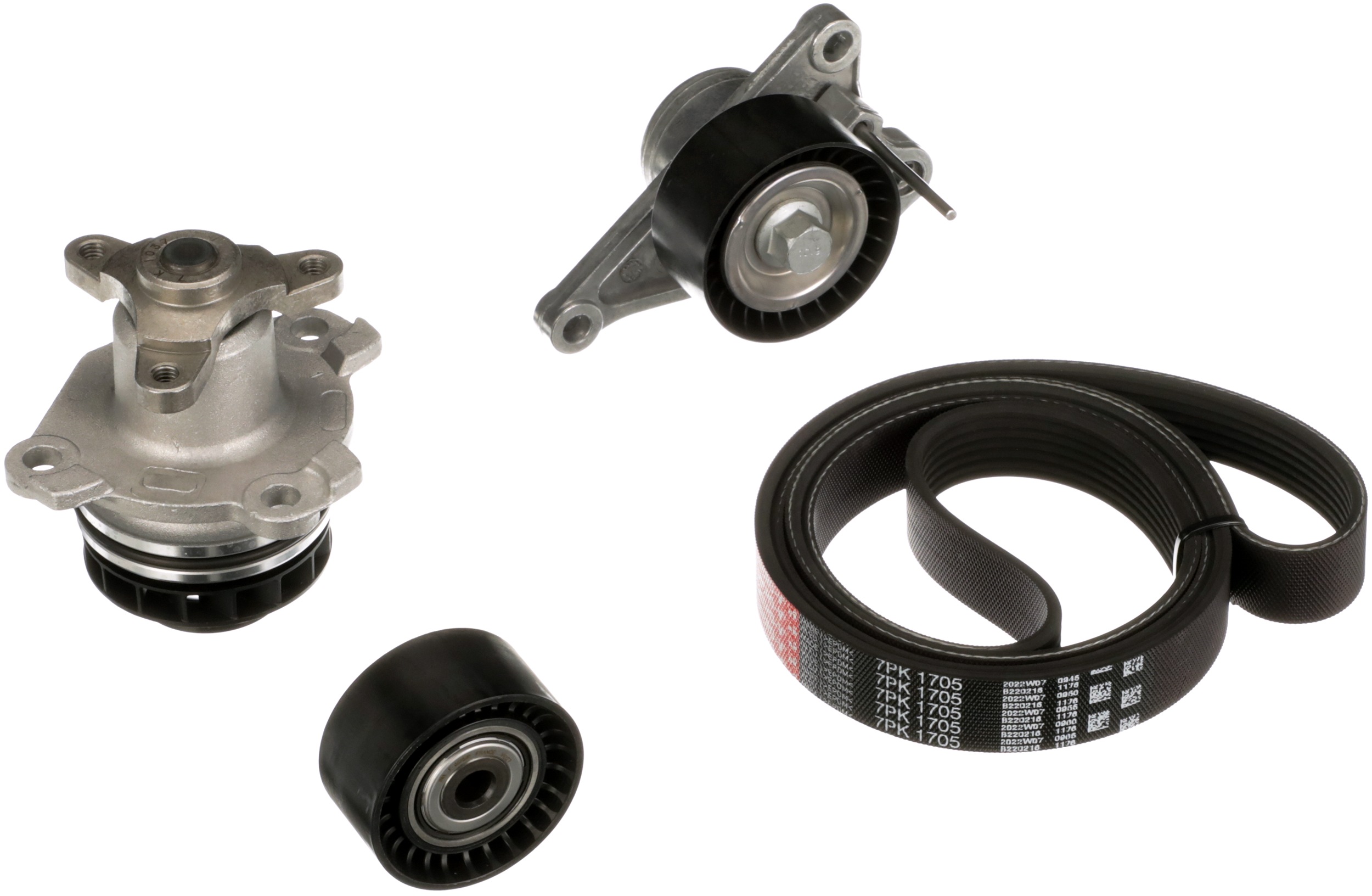 Pompa acqua + Kit cinghia Poly V - KP17PK1705 GATES