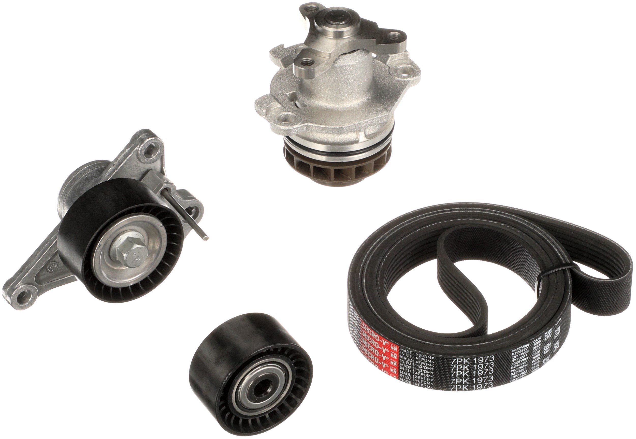 Water Pump + V-Ribbed Belt Set - KP17PK1973 GATES