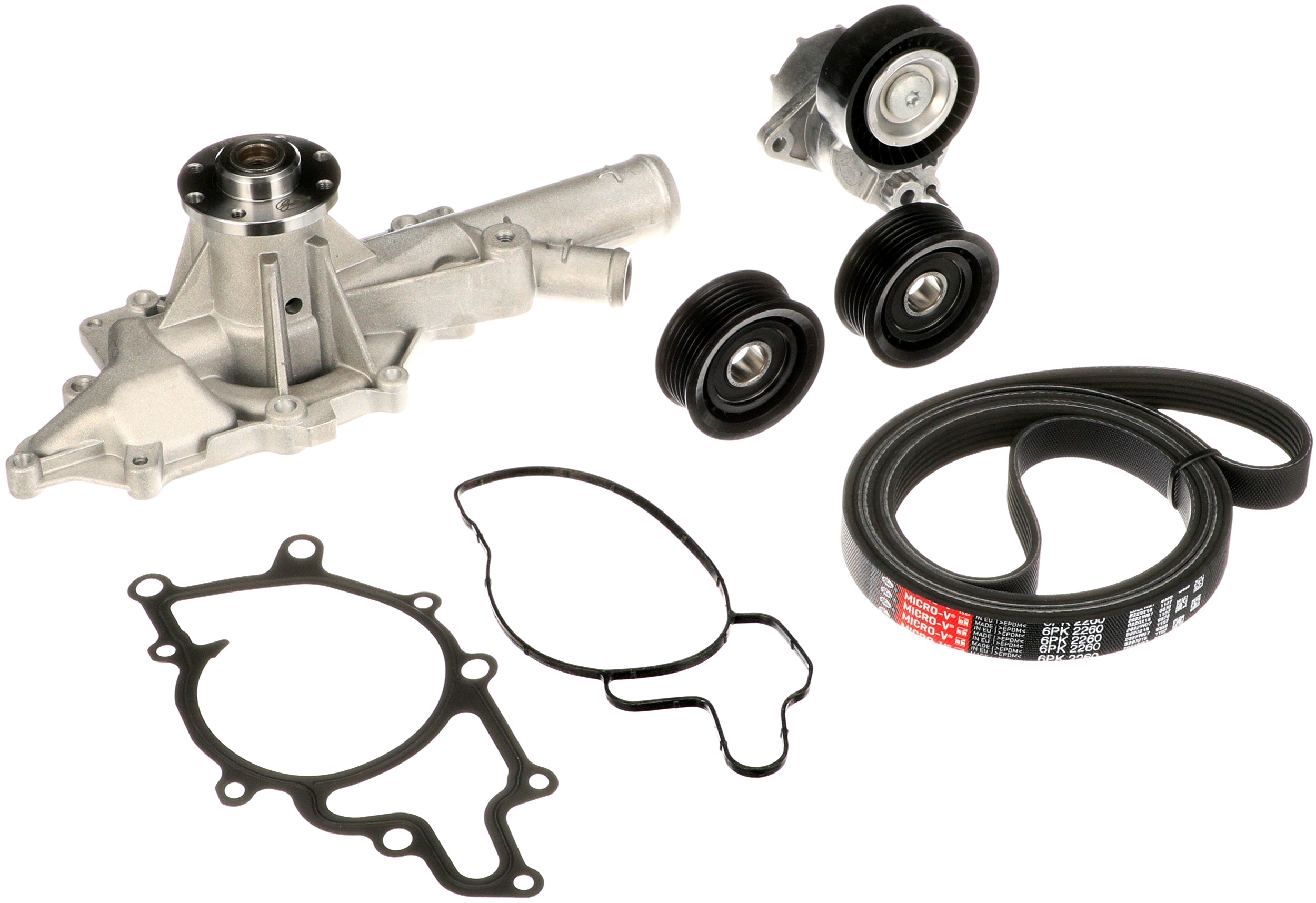 Water Pump + V-Ribbed Belt Set - KP26PK2260-2 GATES