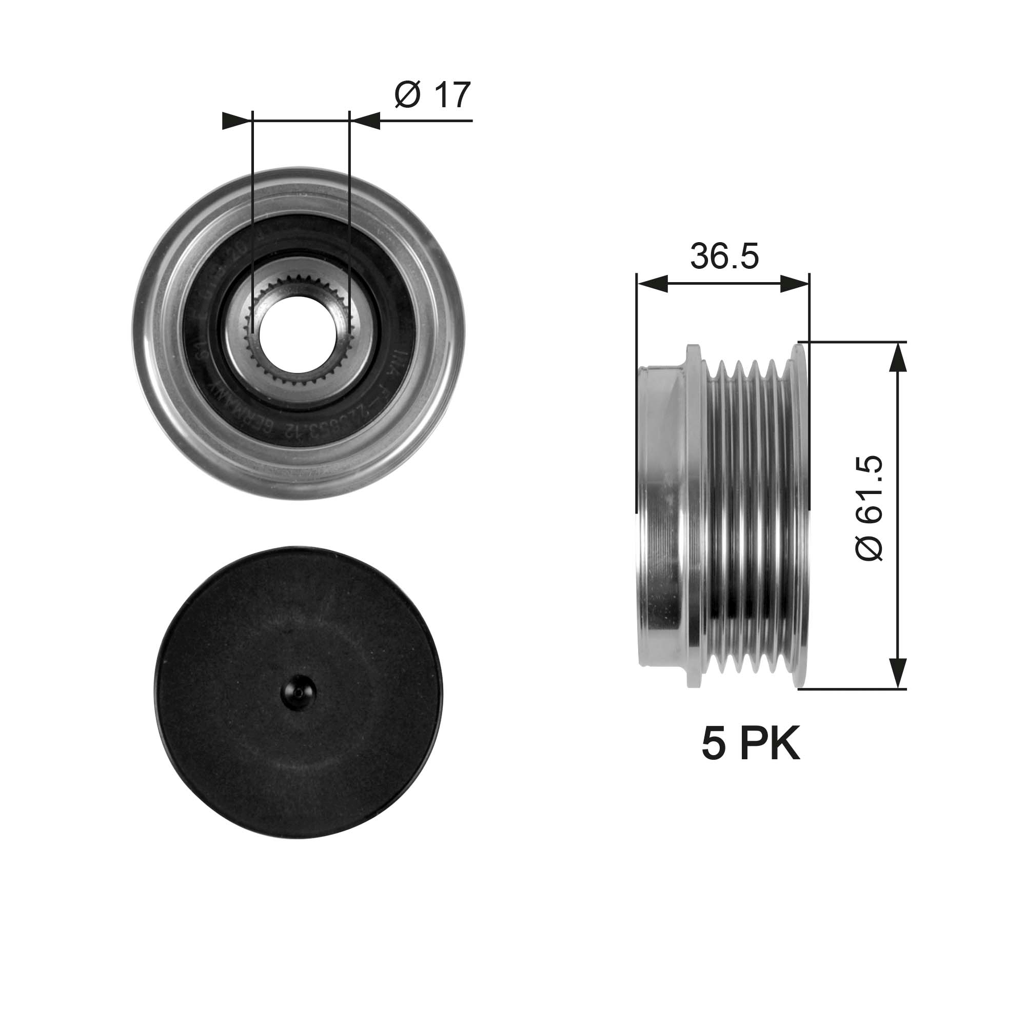 Alternator Freewheel Clutch - OAP7041 GATES