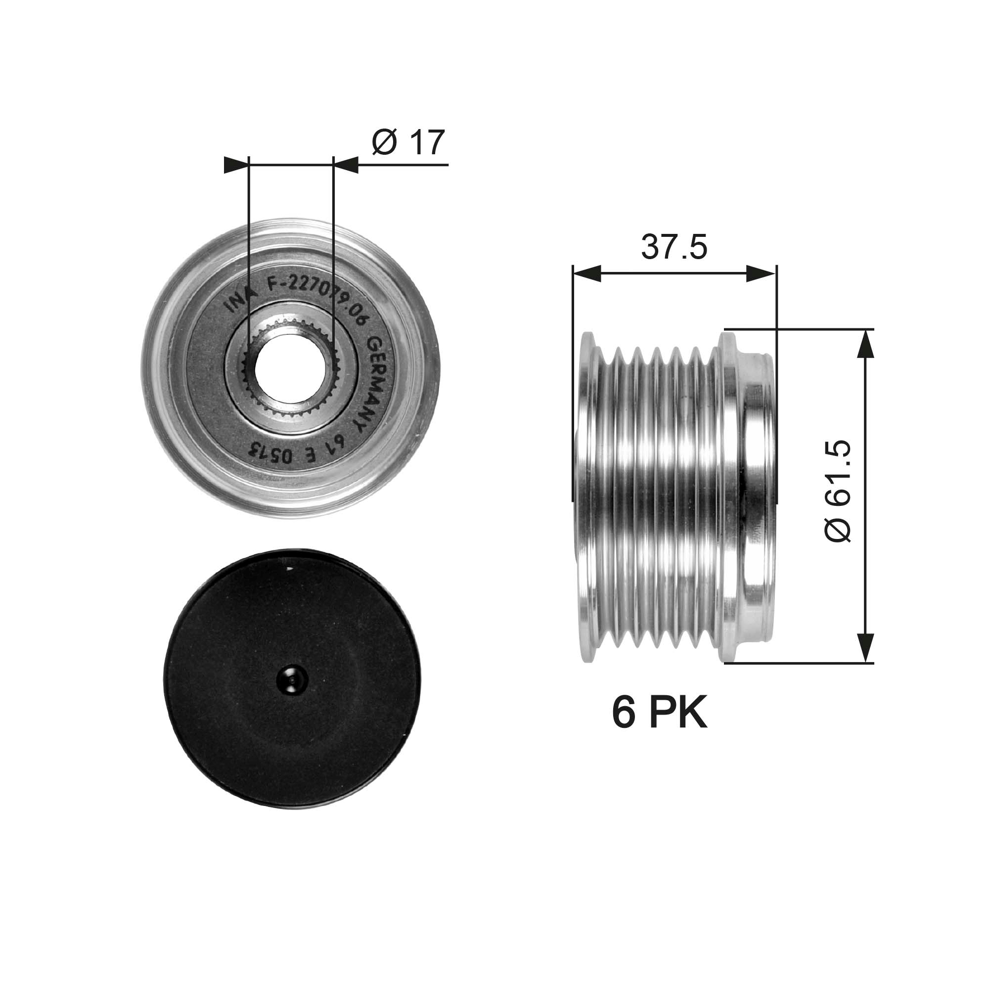 Alternator Freewheel Clutch - OAP7075 GATES