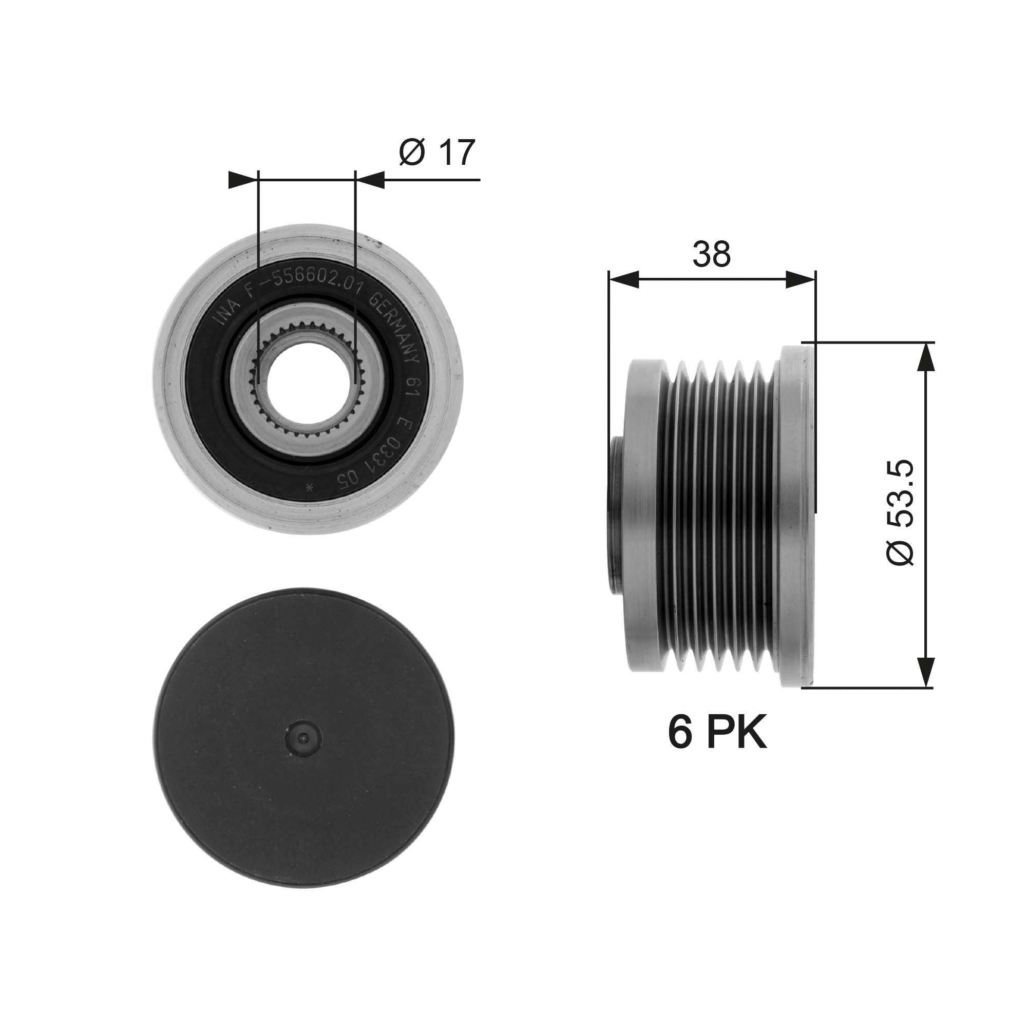 Alternator Freewheel Clutch - OAP7081 GATES
