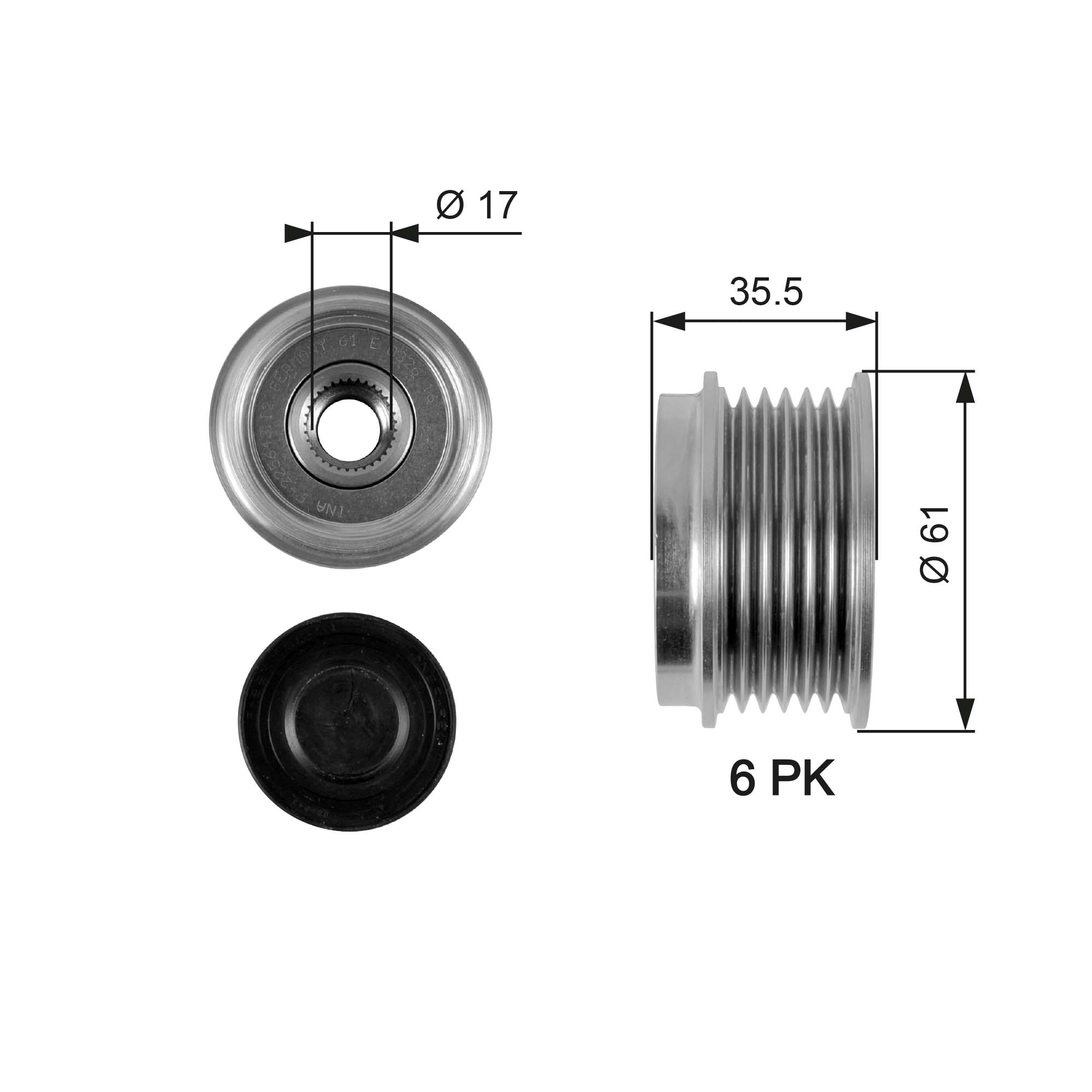 Alternator Freewheel Clutch - OAP7100 GATES
