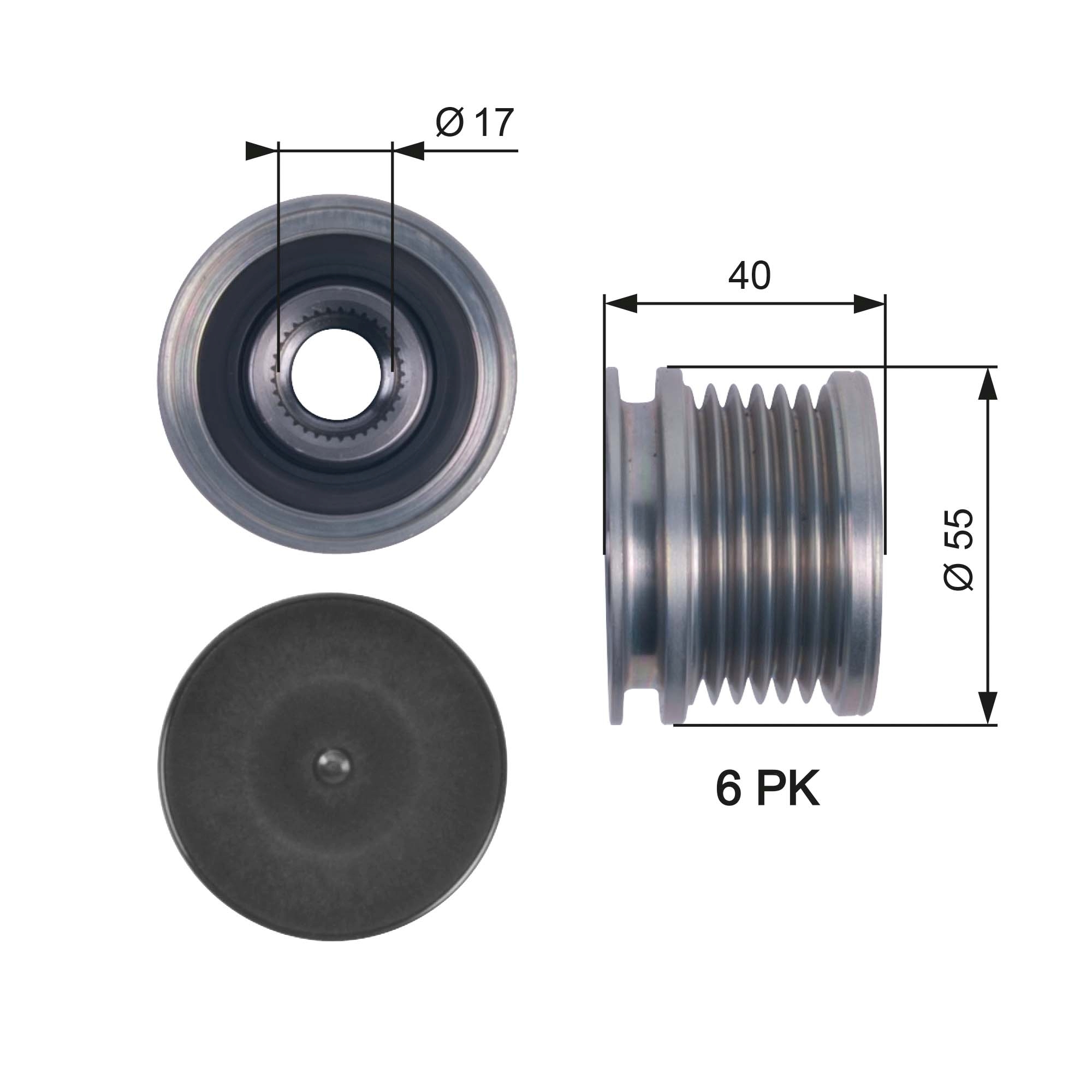 Alternator Freewheel Clutch - OAP7114 GATES