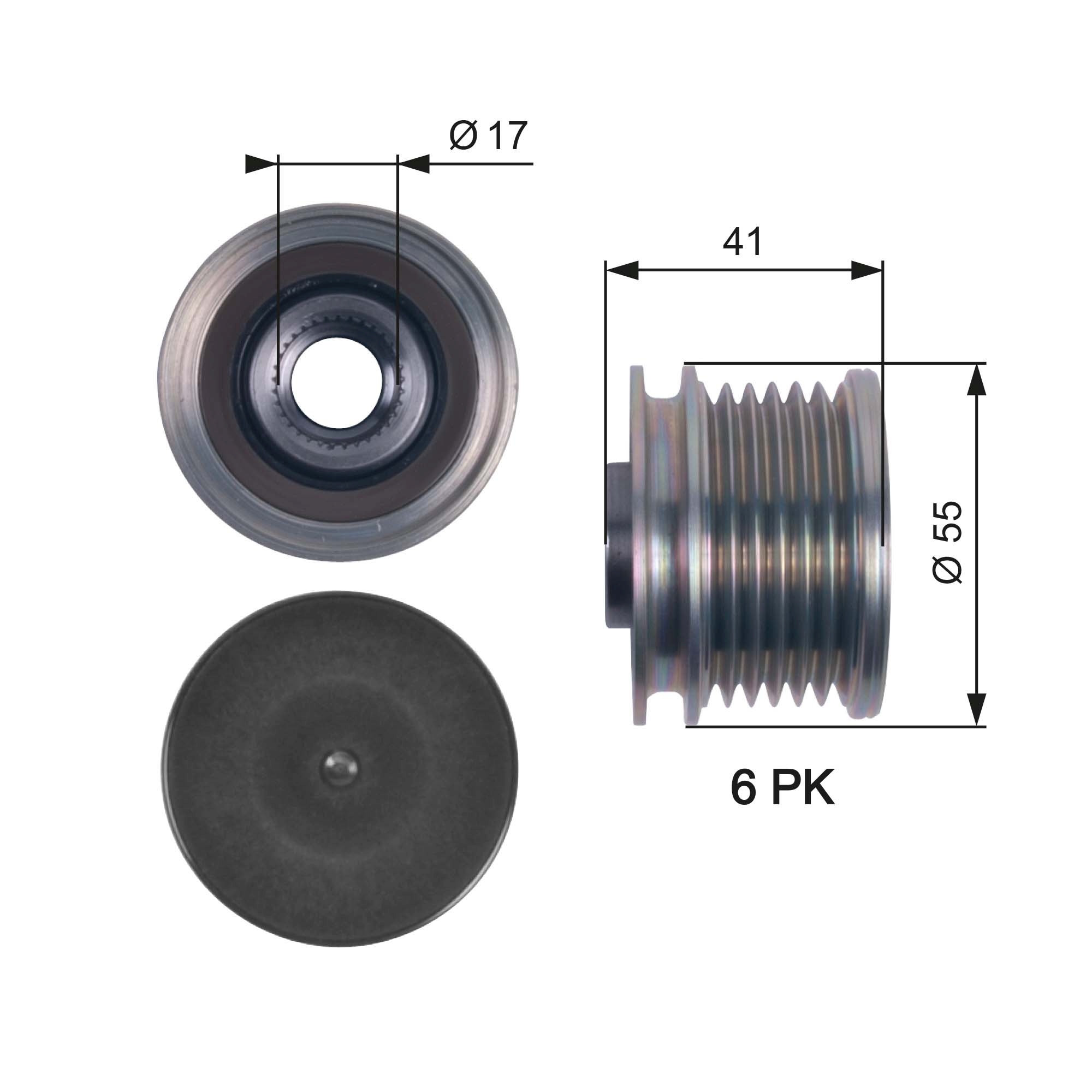 Alternator Freewheel Clutch - OAP7115 GATES