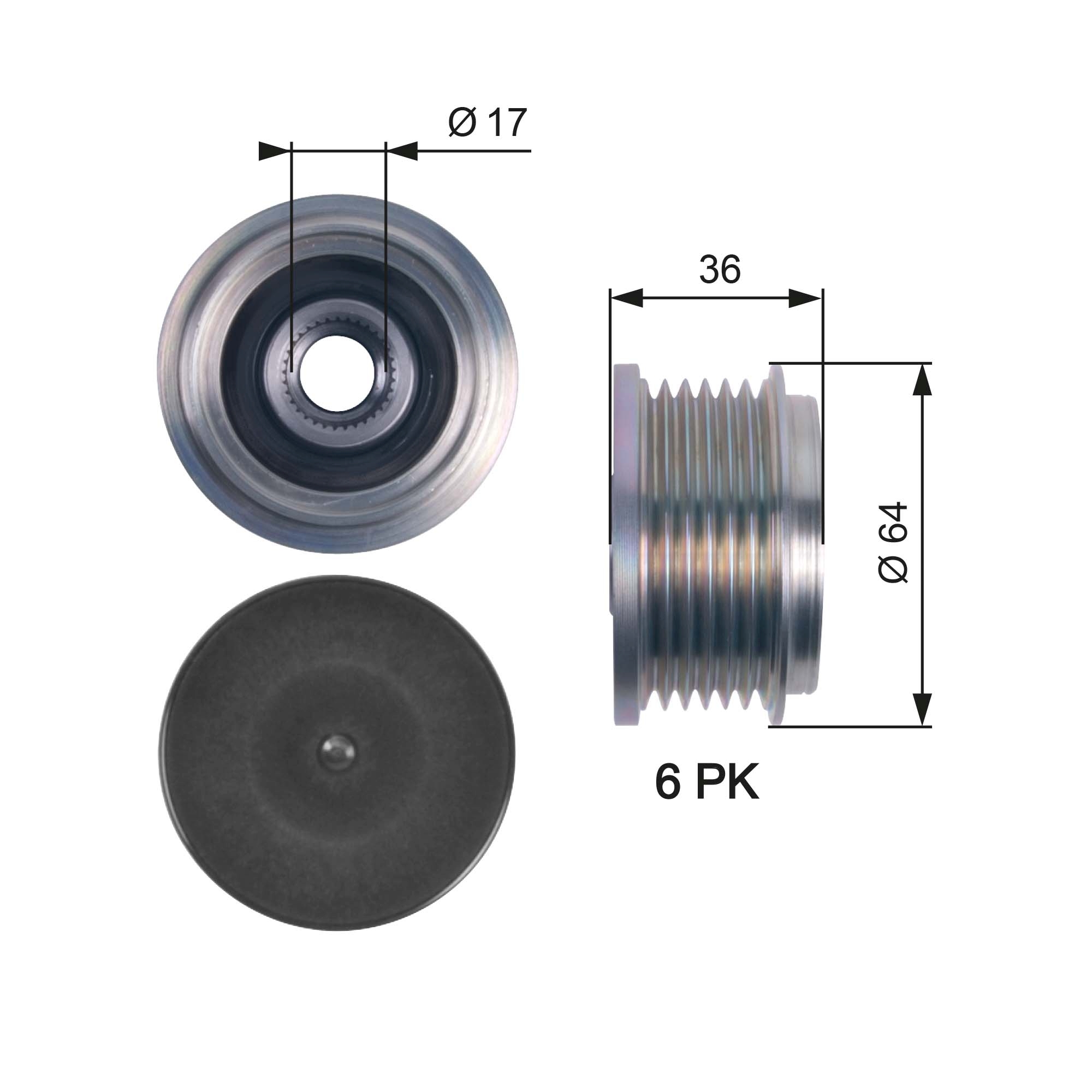 Alternator Freewheel Clutch - OAP7131 GATES