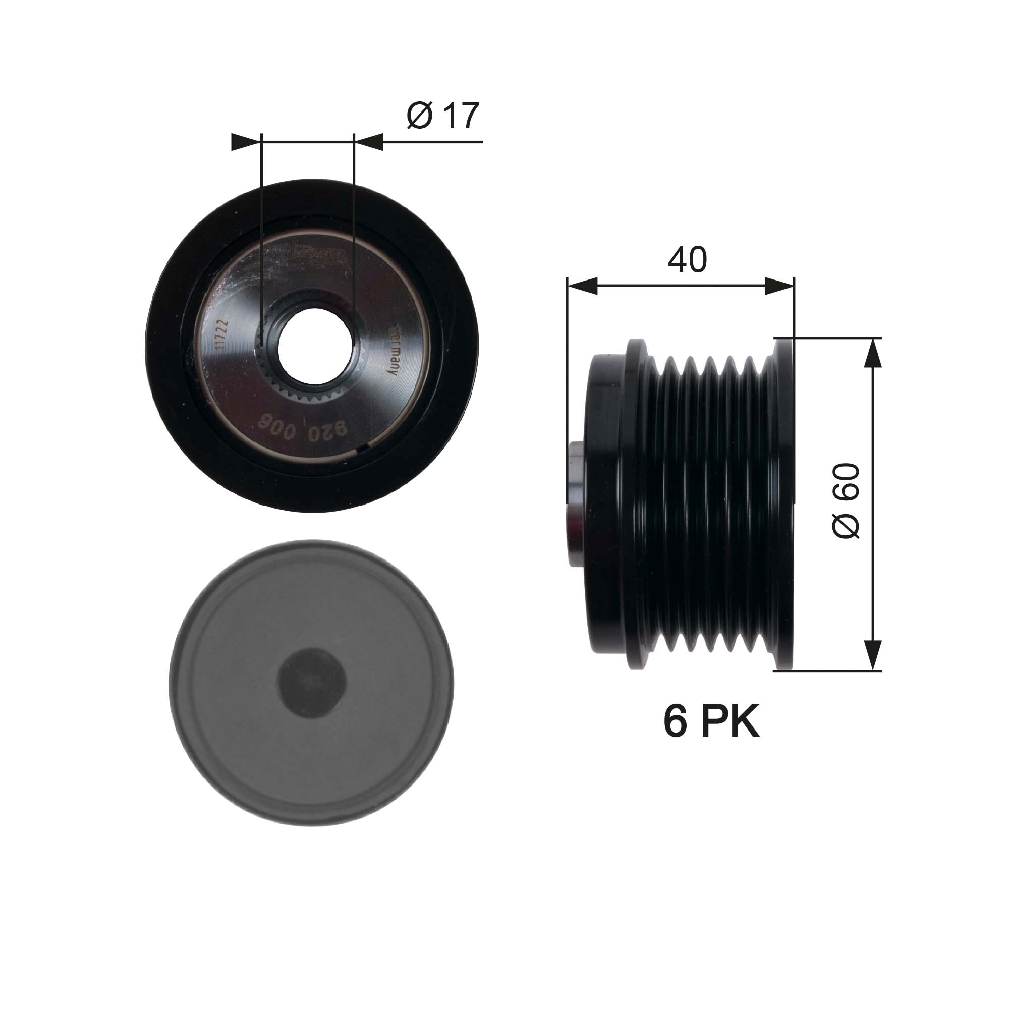 Alternator Freewheel Clutch - OAP7154 GATES
