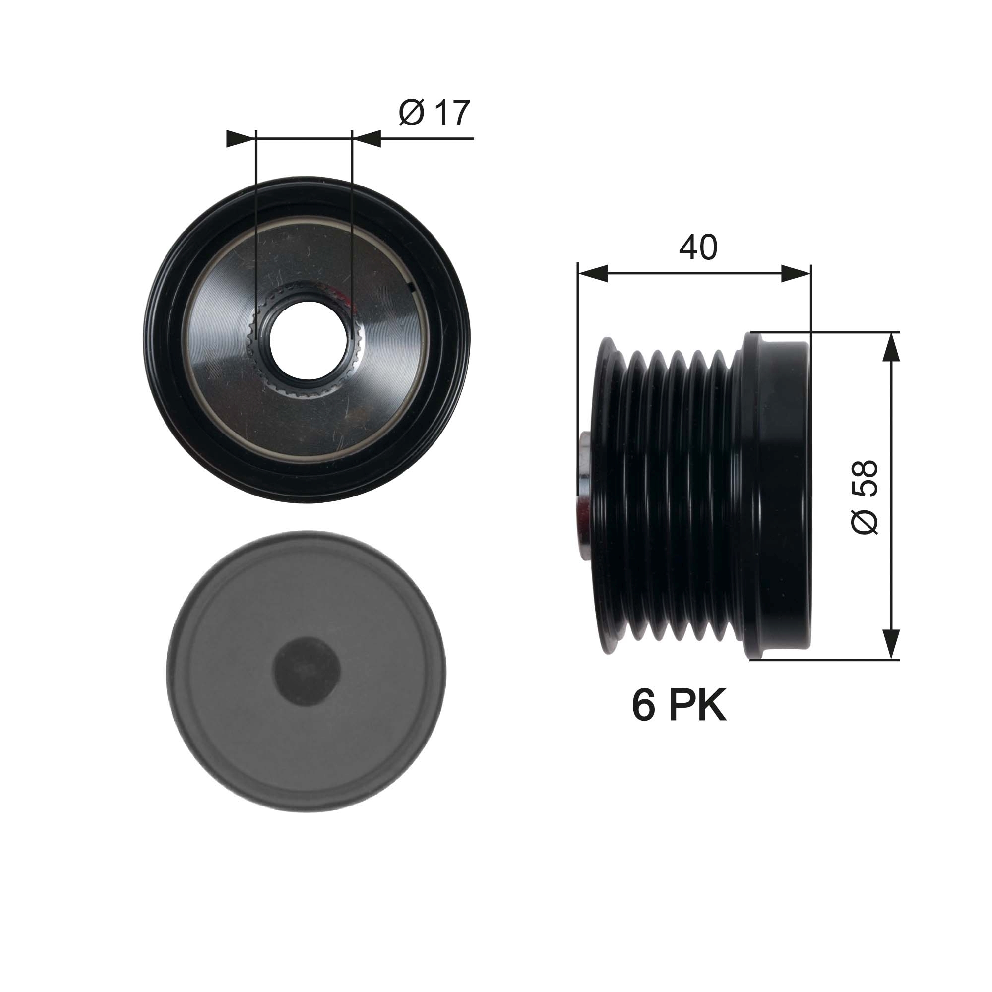 Alternator Freewheel Clutch - OAP7158 GATES