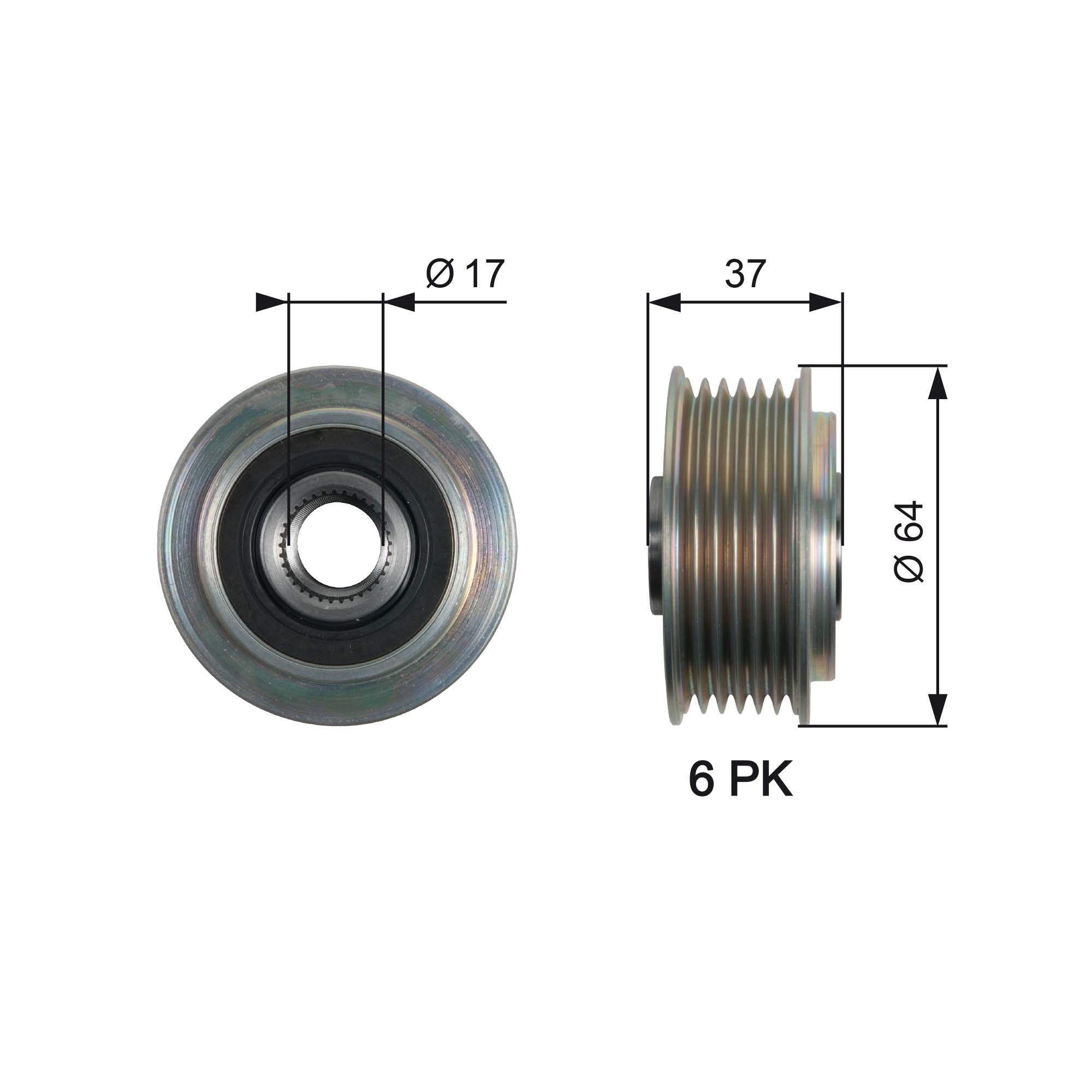 Alternator Freewheel Clutch - OAP7160 GATES