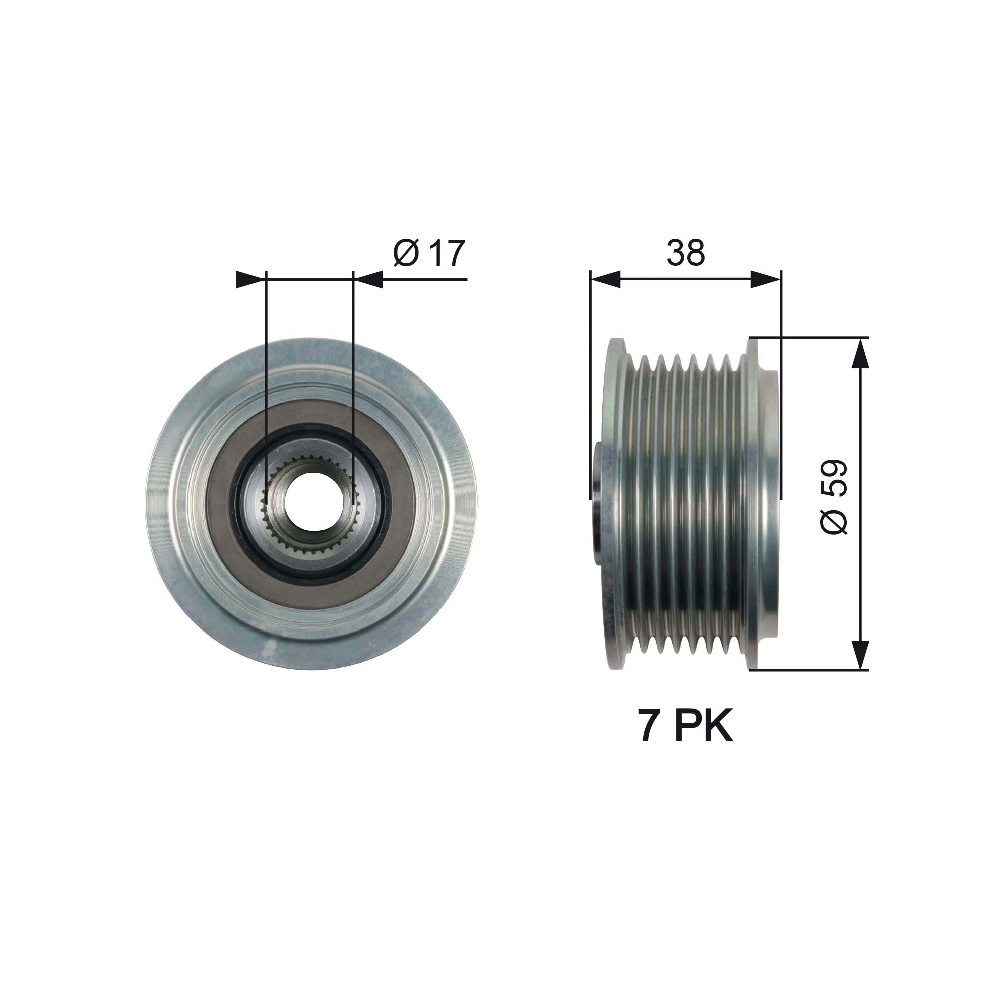 Alternator Freewheel Clutch - OAP7169 GATES