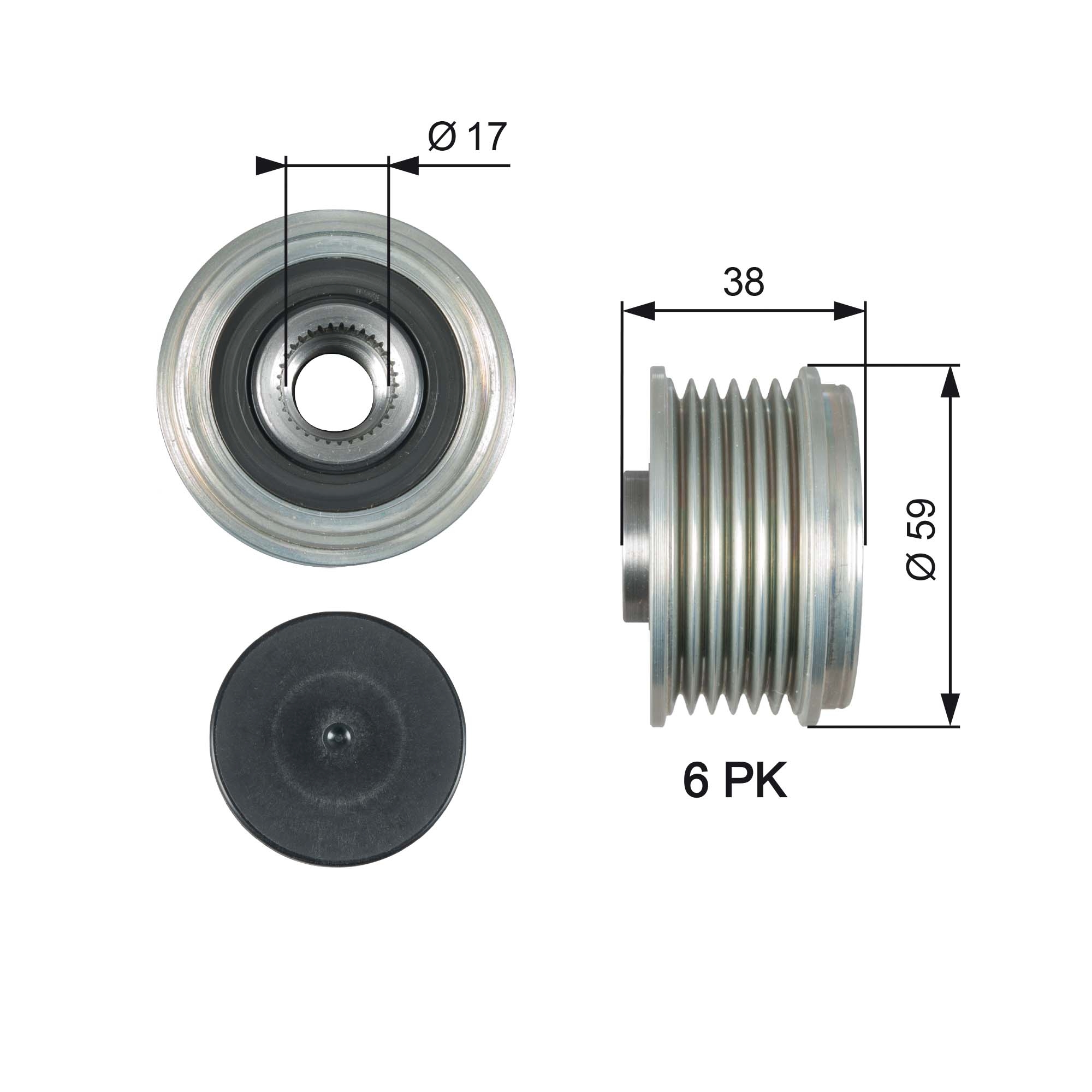 Alternator Freewheel Clutch - OAP7177 GATES