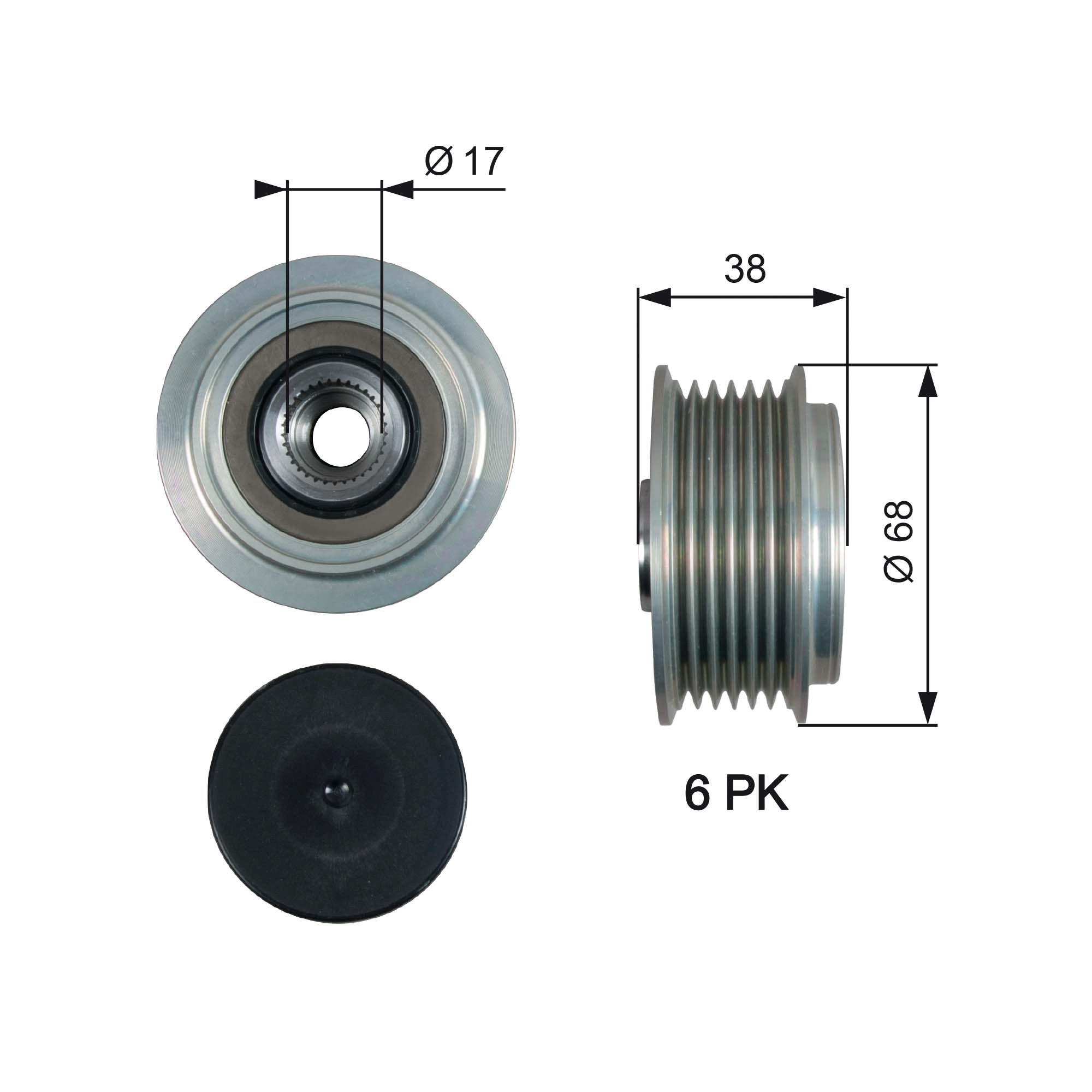 Alternator Freewheel Clutch - OAP7185 GATES