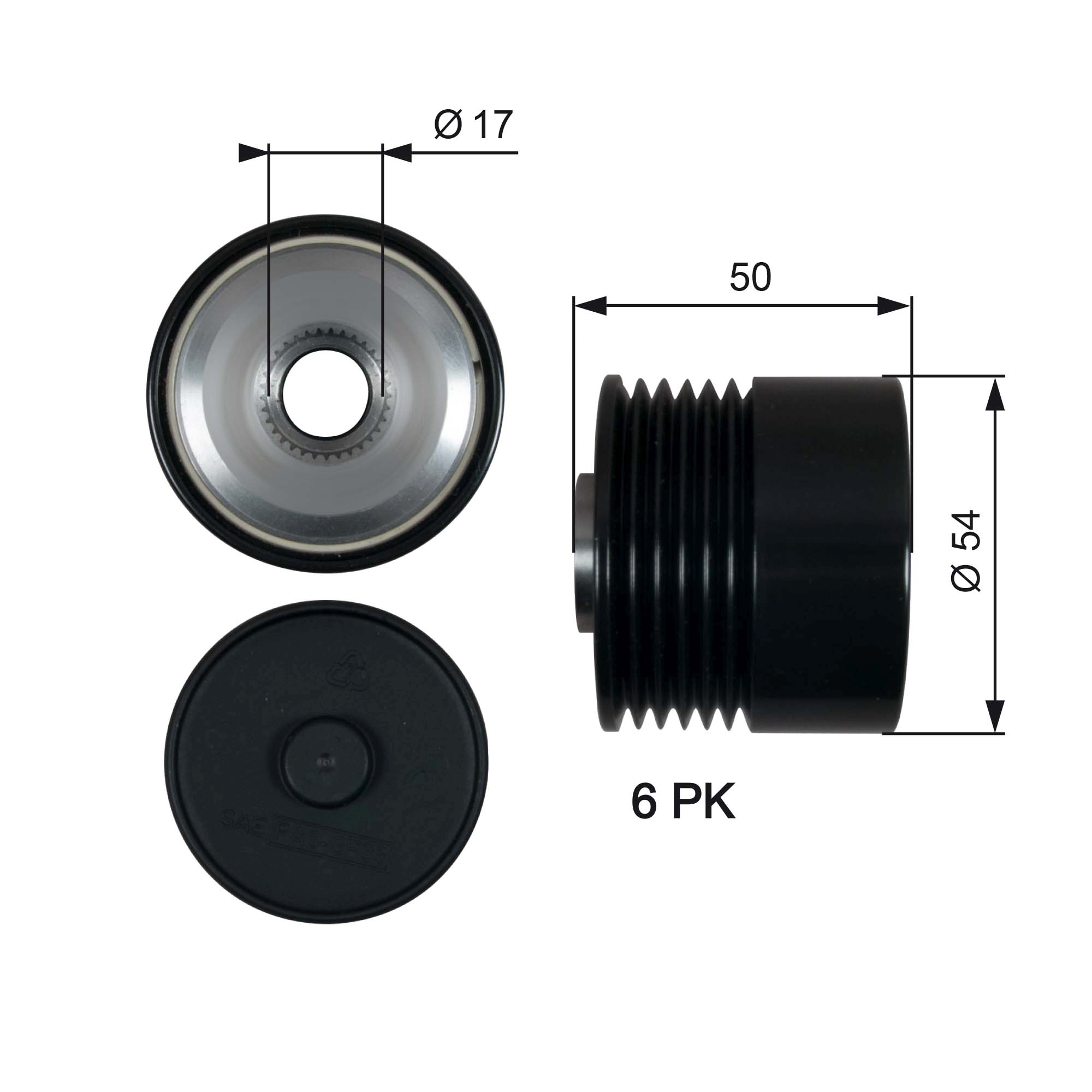 Alternator Freewheel Clutch - OAP7188 GATES