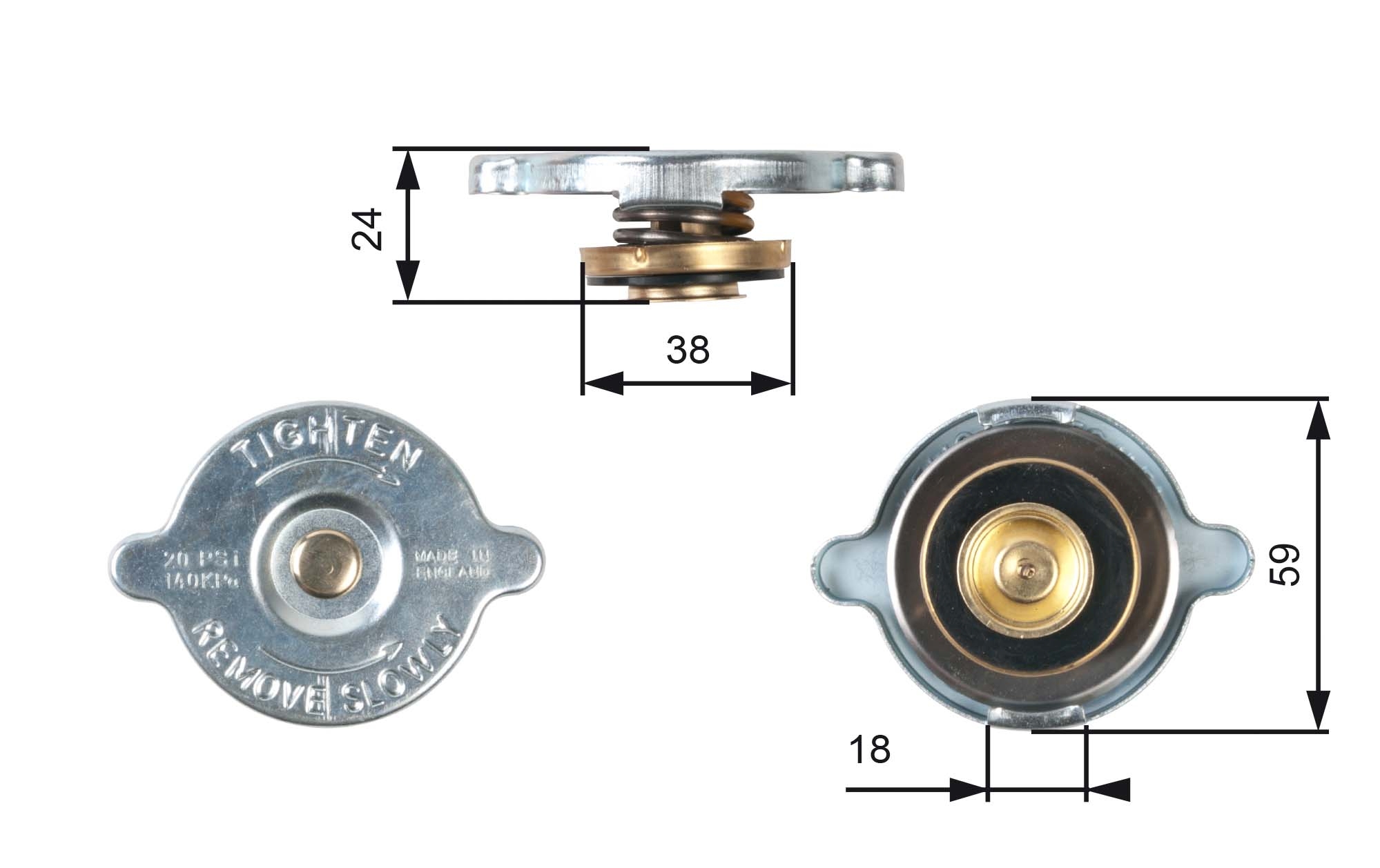 radiatoriaus dangtelis - RC125 GATES