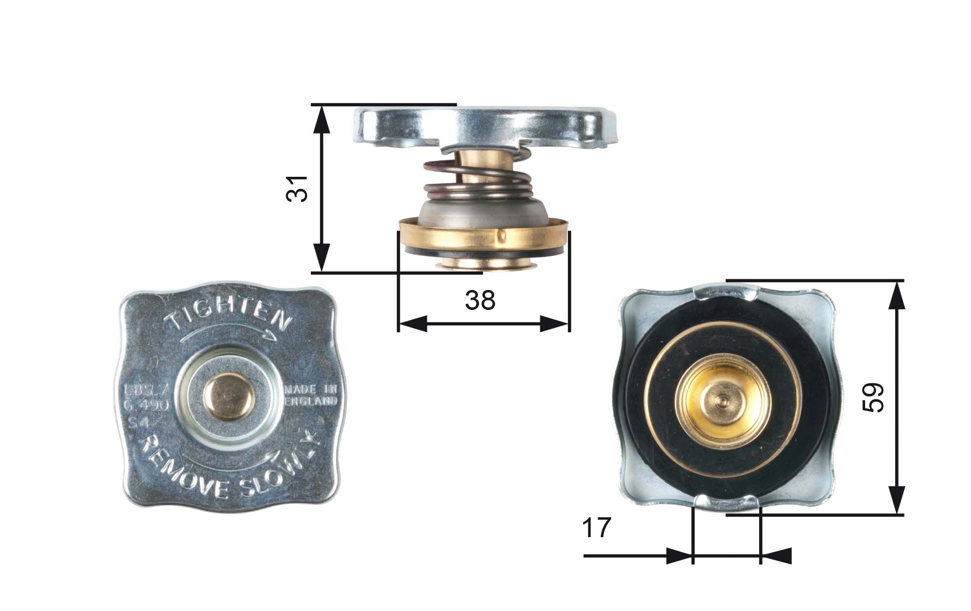 Tappo, radiatore - RC130 GATES