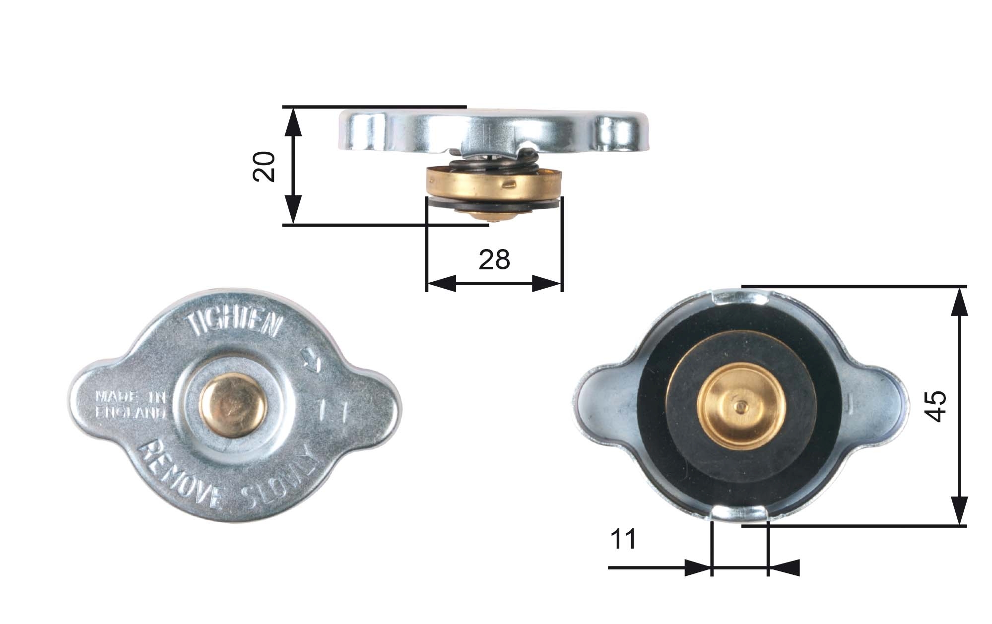 Sealing Cap, radiator - RC133 GATES