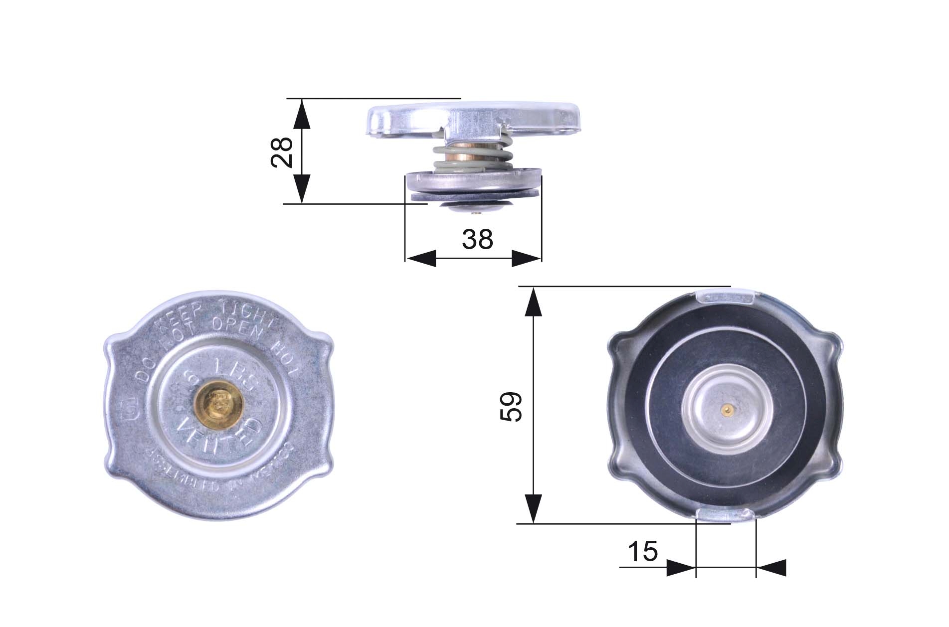 Sealing Cap, radiator - RC135 GATES