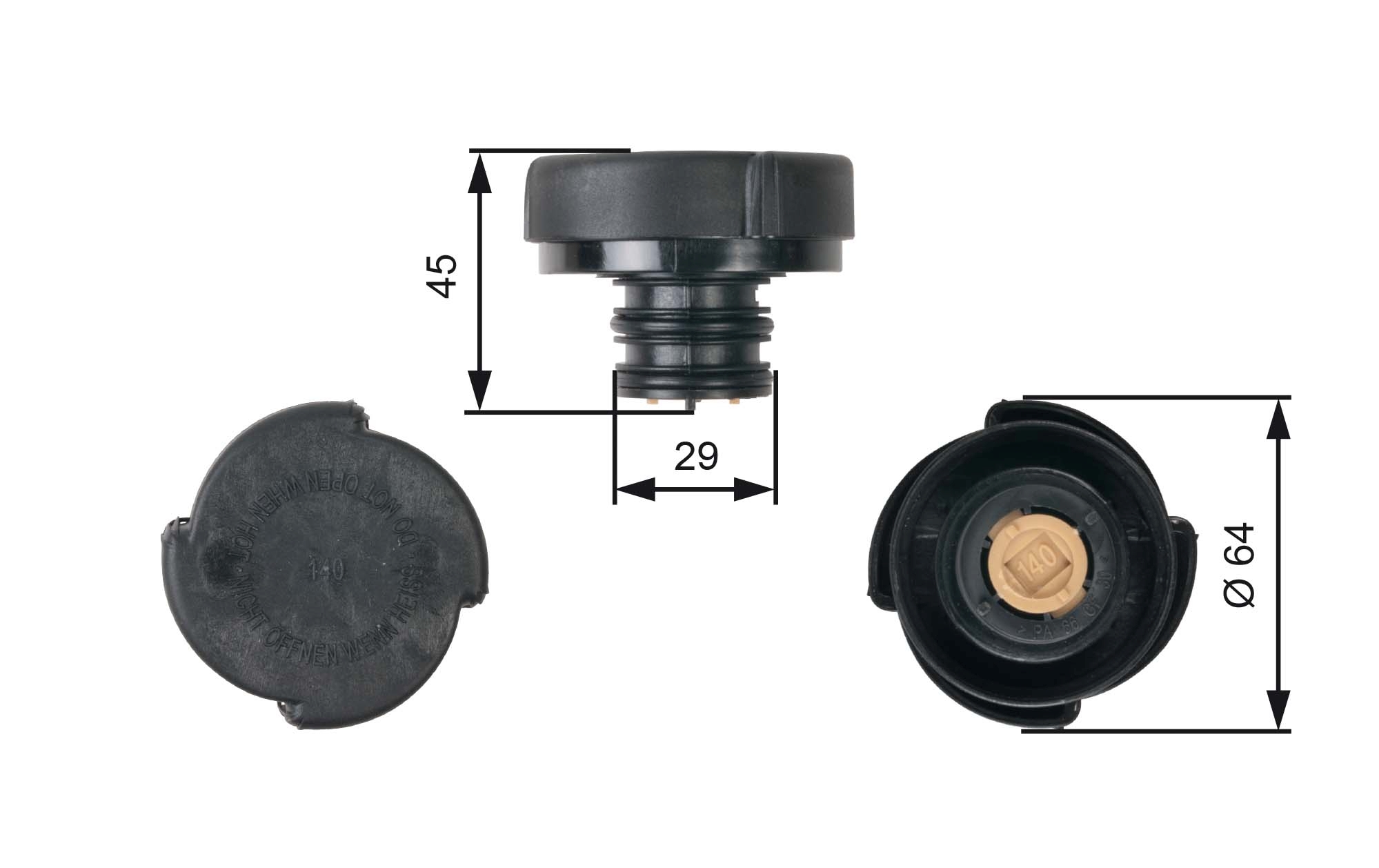 Sealing Cap, coolant tank - RC207 GATES