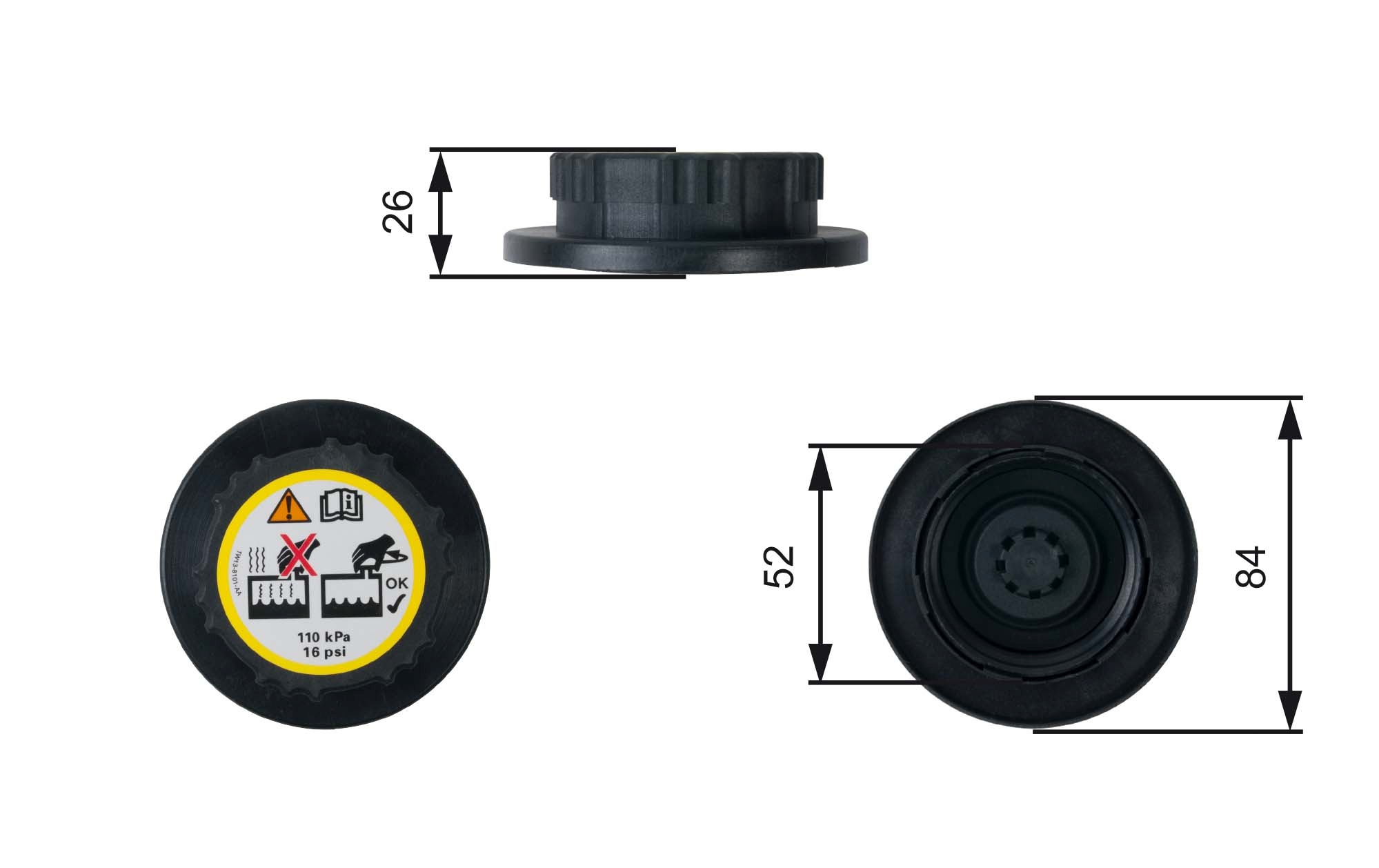 Sealing Cap, coolant tank - RC246 GATES