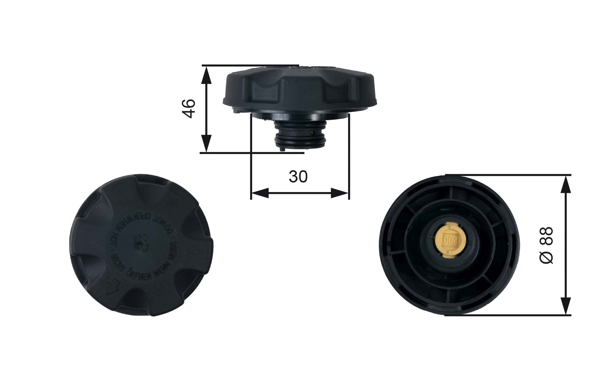 Sealing Cap, coolant tank - RC248 GATES