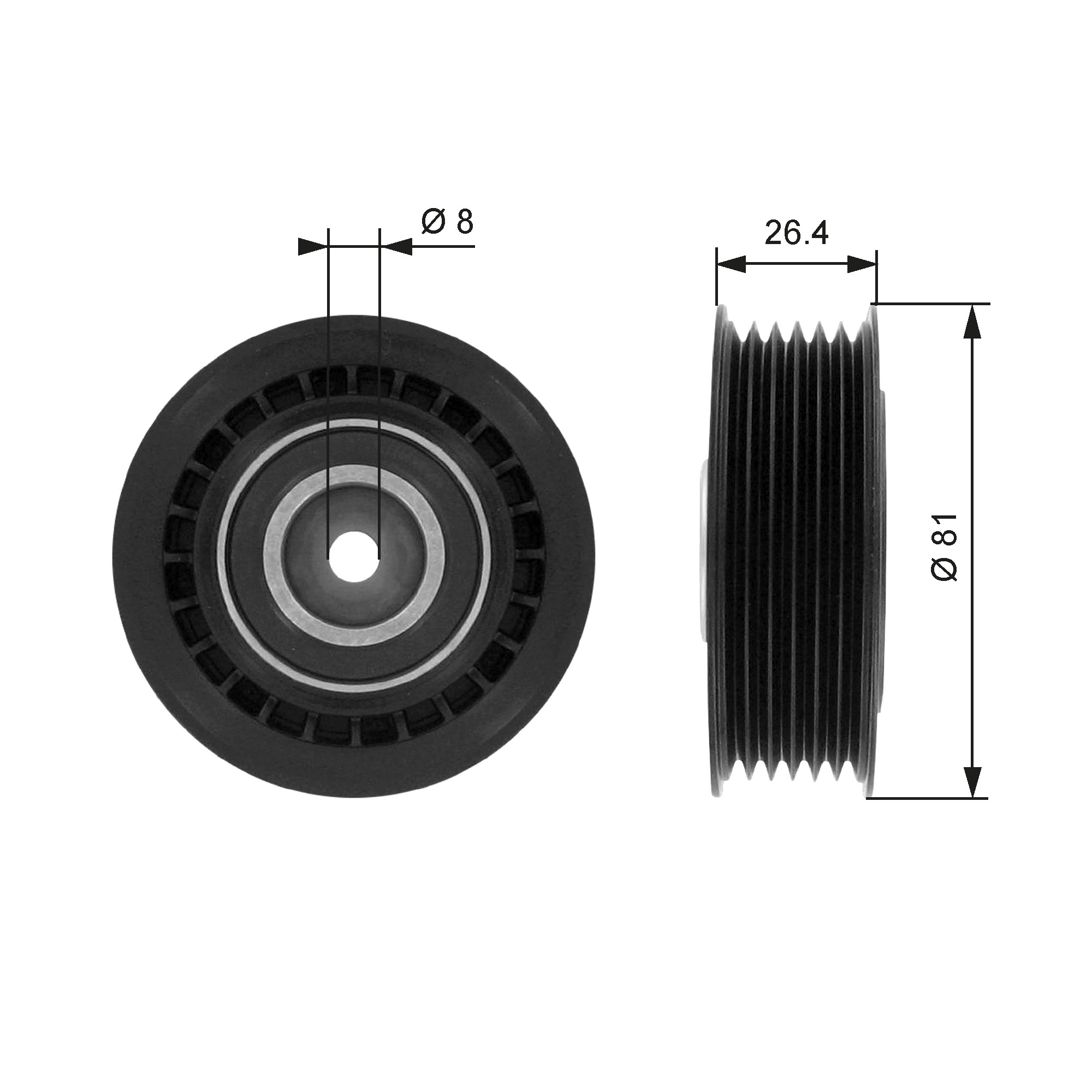 Rullo tenditore, Cinghia Poly-V - T36000 GATES
