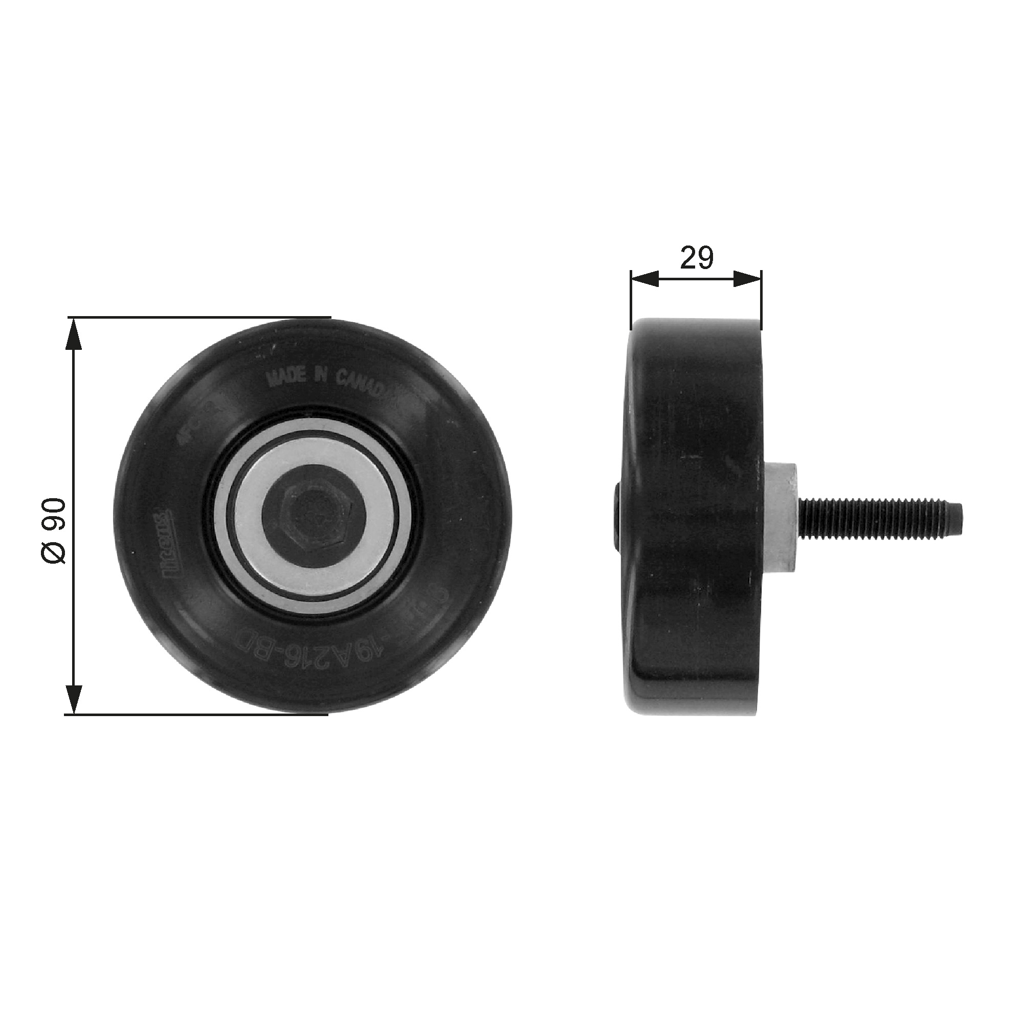 Galoppino/Guidacinghia, Cinghia Poly-V - T36089 GATES