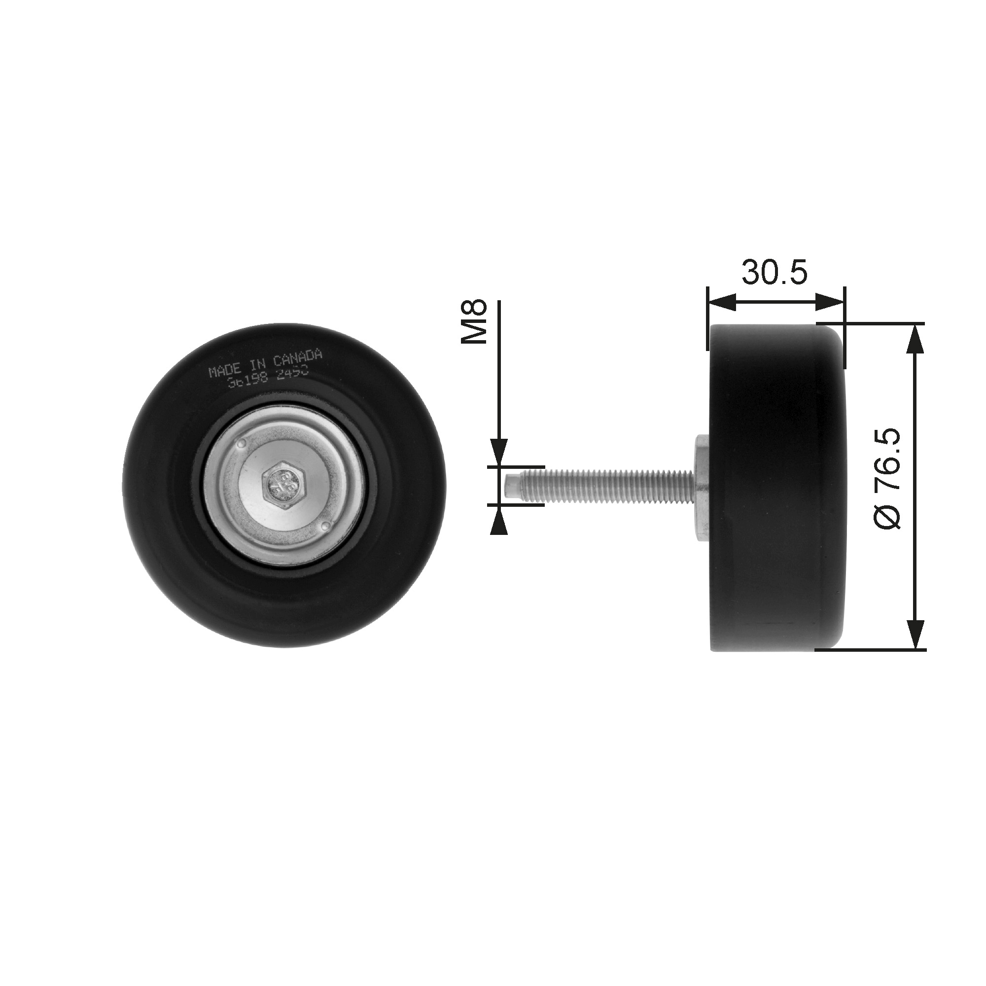 Deflection/Guide Pulley, V-ribbed belt - T36198 GATES