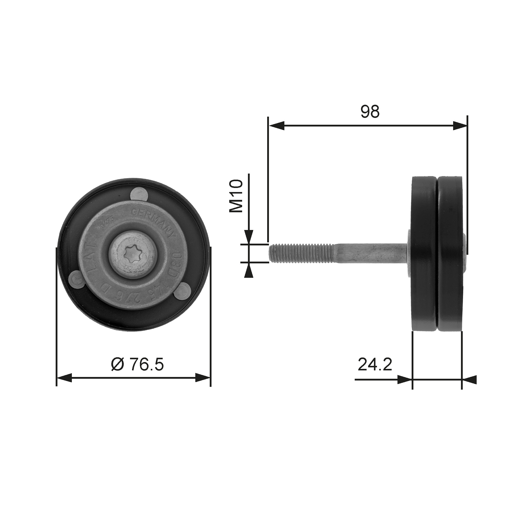 Galoppino/Guidacinghia, Cinghia Poly-V - T36232 GATES
