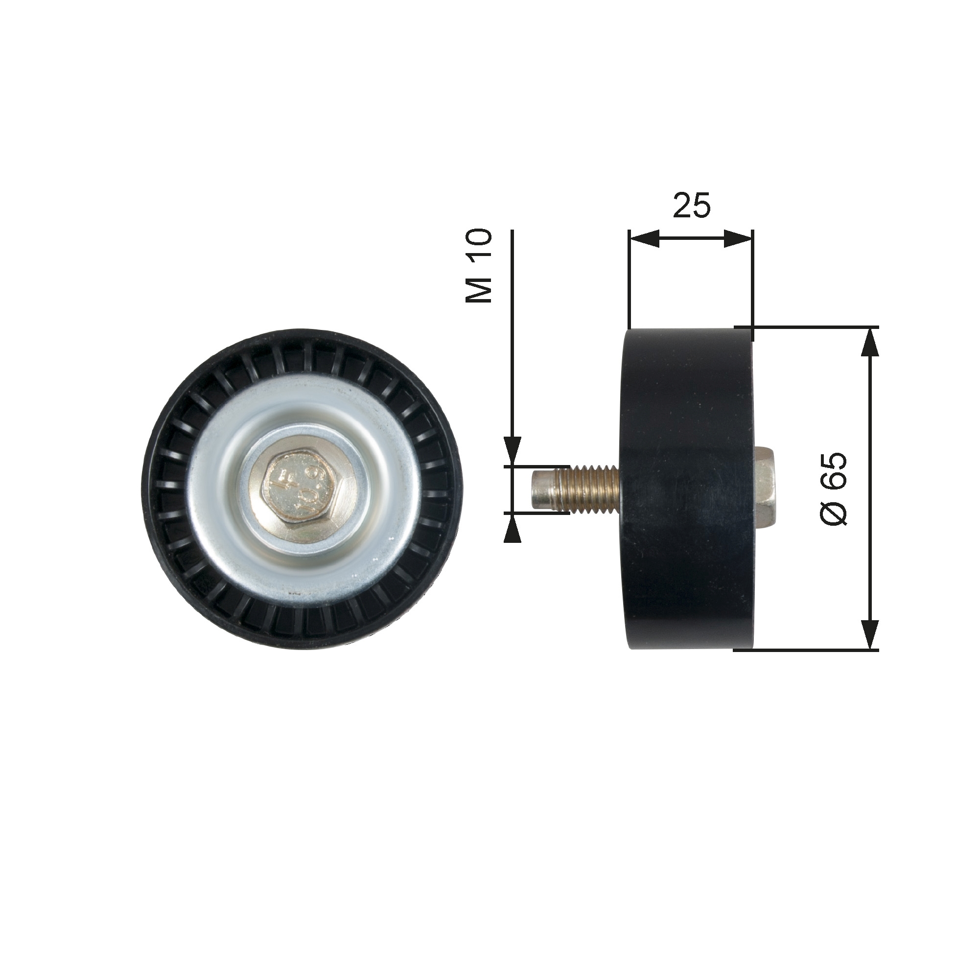 Deflection/Guide Pulley, V-ribbed belt - T36322 GATES