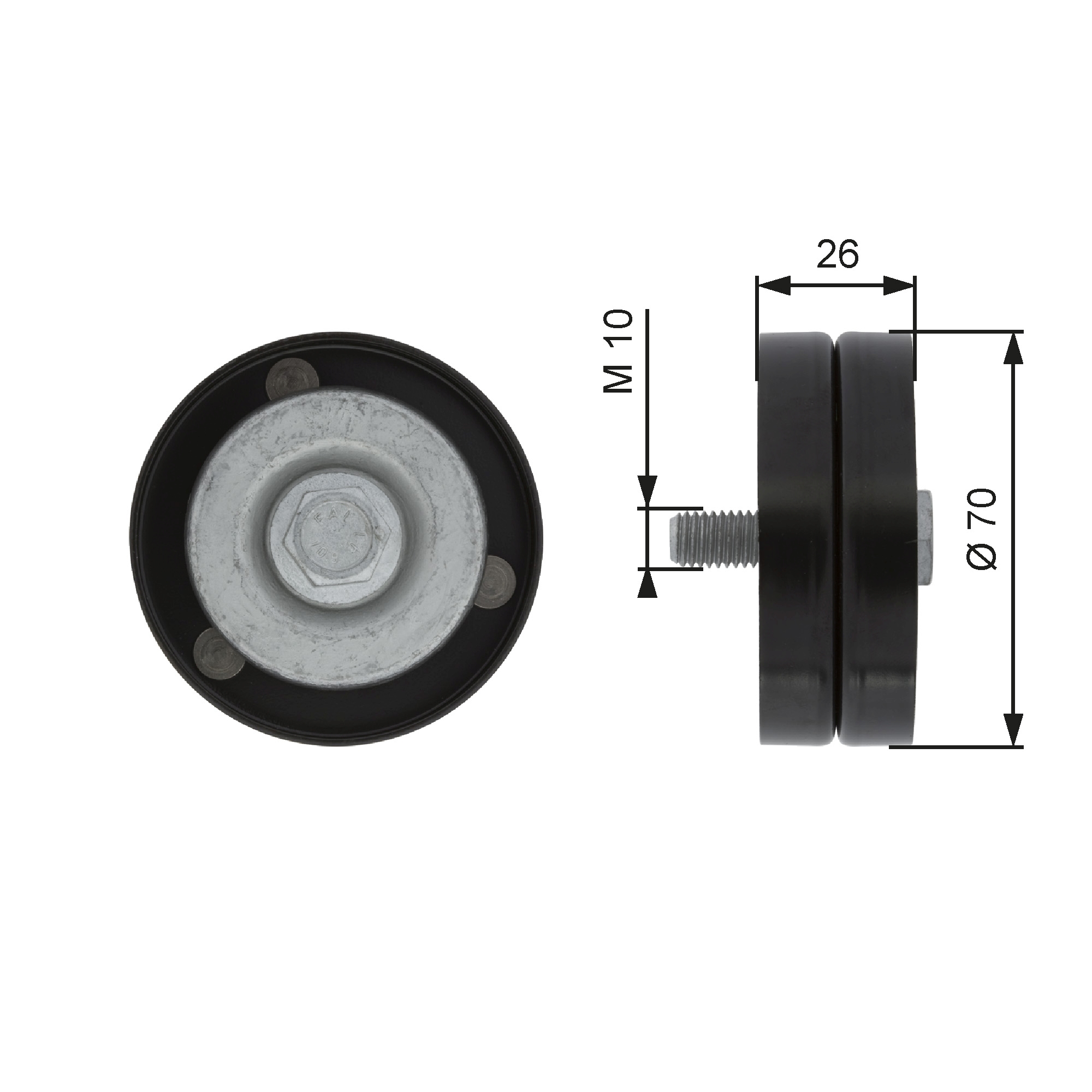 Deflection/Guide Pulley, V-ribbed belt - T36363 GATES