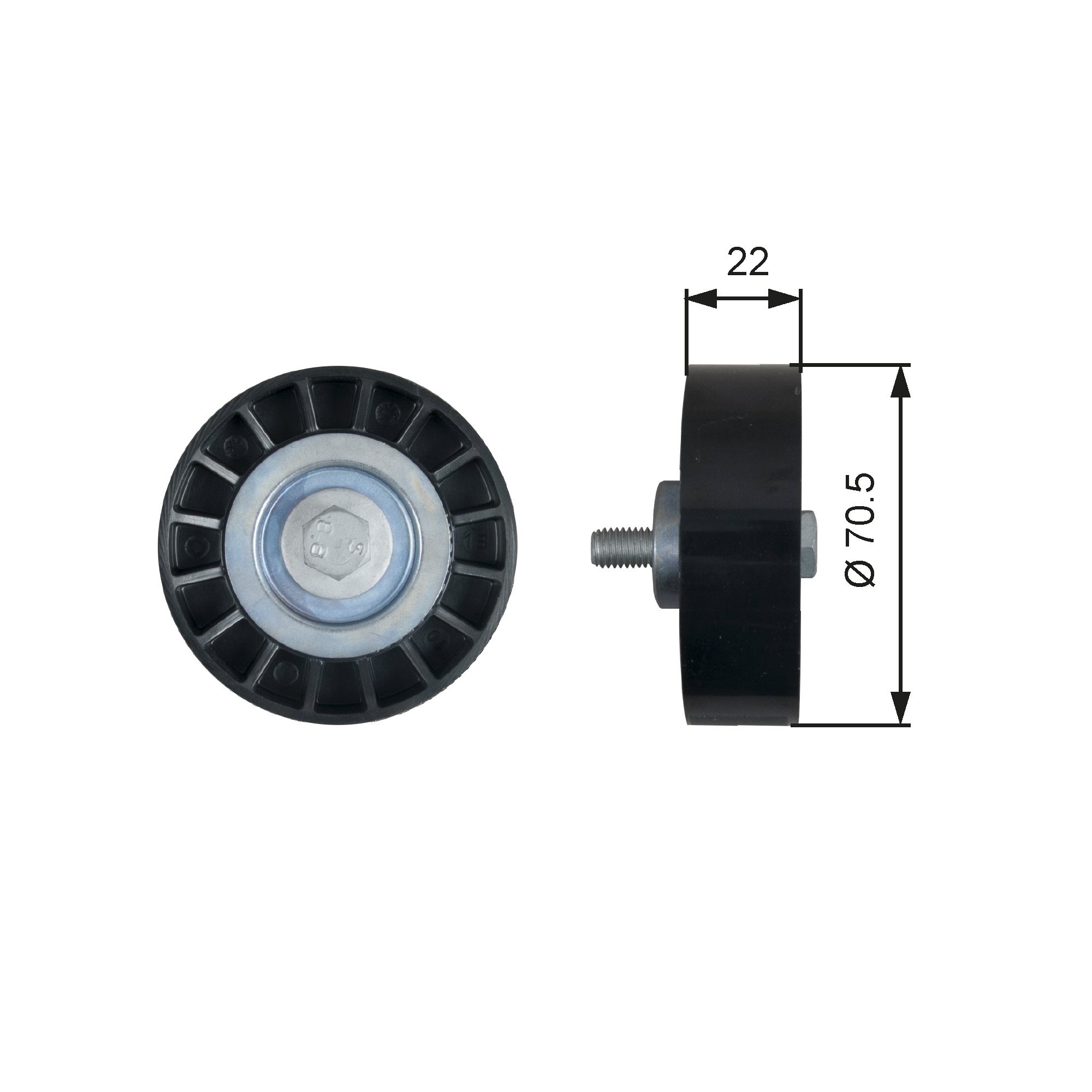Galoppino/Guidacinghia, Cinghia Poly-V - T36607 GATES